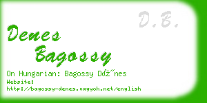 denes bagossy business card